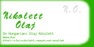 nikolett olaj business card